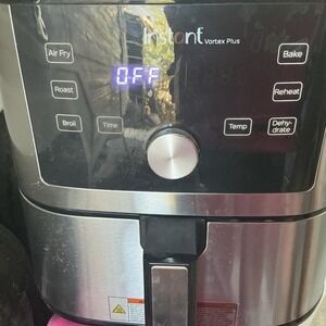 Instant Vortex Plus 6Qt Air Fryer 6-in-1 Functions Stainless Steel